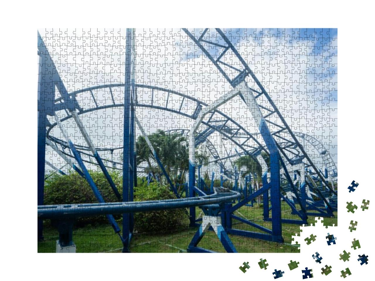 Roller Coaster At the Amusement Park in Vietnam Nha Trang... Jigsaw Puzzle with 1000 pieces