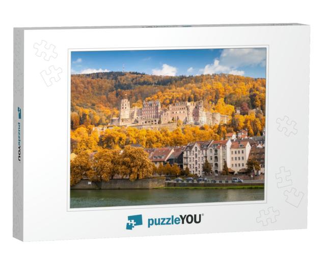 The Ruin of Heidelberg Castle or Schloss, Germany in Autu... Jigsaw Puzzle
