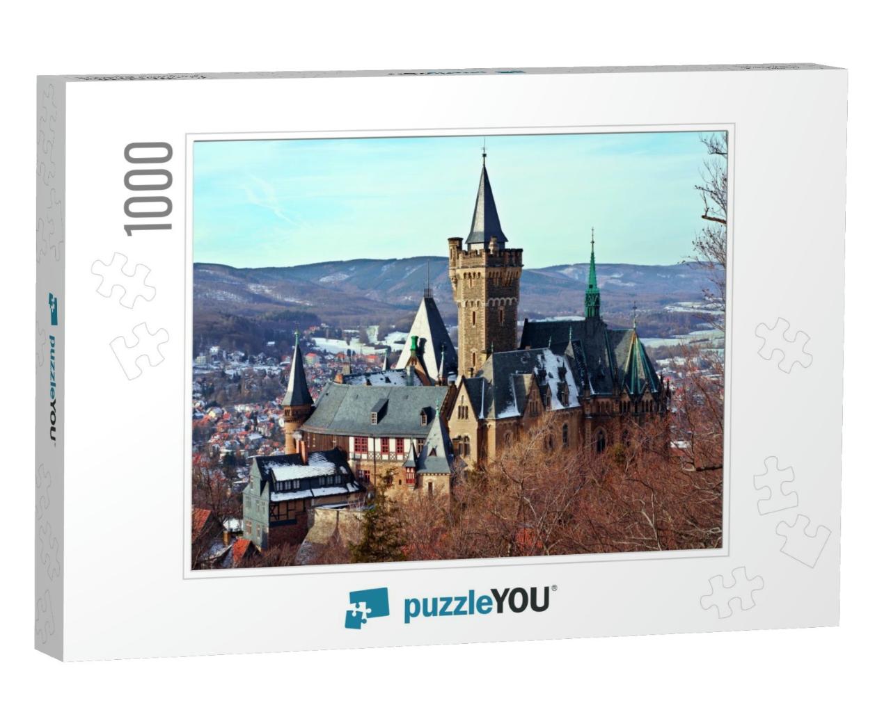 The Picturesque Castle of Wernigerode, High Above Town, i... Jigsaw Puzzle with 1000 pieces