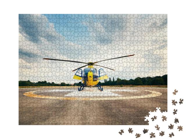 Air Rescue Service. Helicopter Air Ambulance is Ready for... Jigsaw Puzzle with 1000 pieces