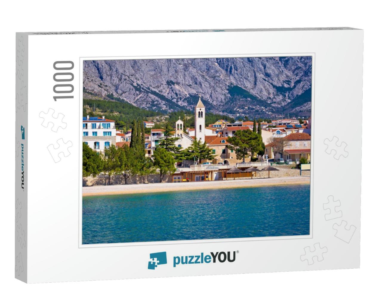 Town of Baska Voda Waterfront View, Makarska Riviera in D... Jigsaw Puzzle with 1000 pieces