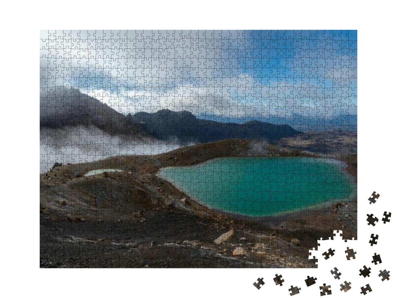Strong Wind Blowing Volcanic Smokes Over Emerald Lakes, T... Jigsaw Puzzle with 1000 pieces