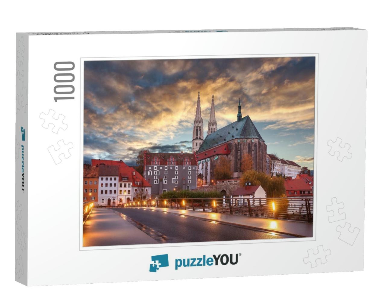 Fantastic Colorful Sky Under Sunlit During Sunset, Over t... Jigsaw Puzzle with 1000 pieces