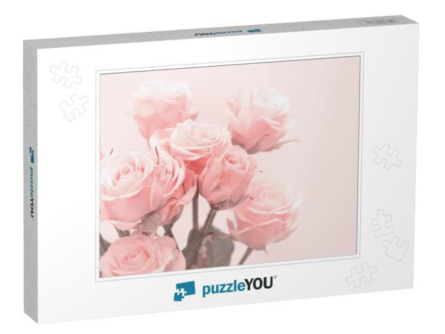 Pink Roses Close-Up... Jigsaw Puzzle