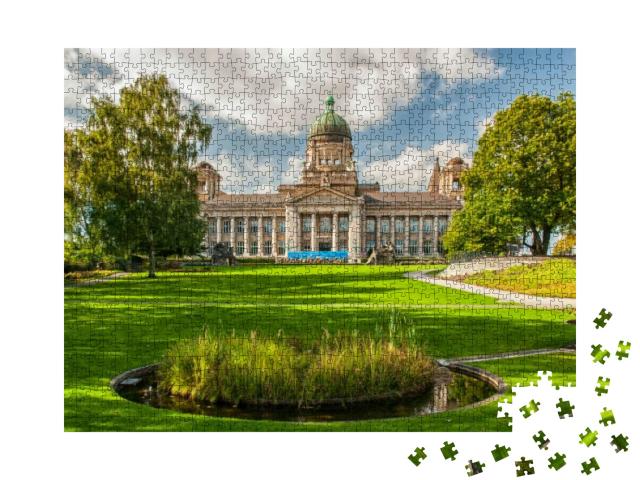 The Hanseatic Higher Regional Court in the Planten Un Blo... Jigsaw Puzzle with 1000 pieces