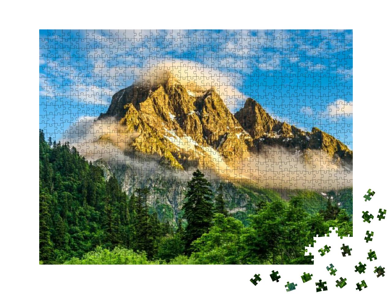 Mountain Peak Green Nature Scenery... Jigsaw Puzzle with 1000 pieces