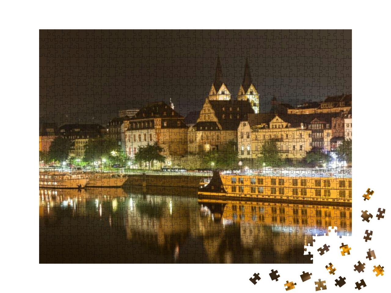 Koblenz Germany At Night... Jigsaw Puzzle with 1000 pieces