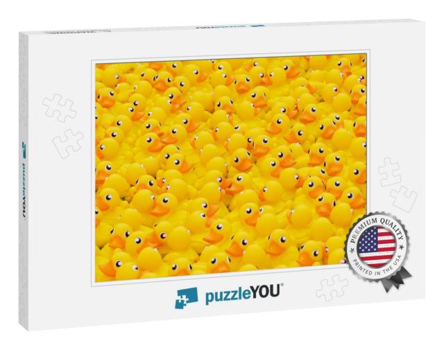 Yellow Toy Duck Floating in the Pool... Jigsaw Puzzle