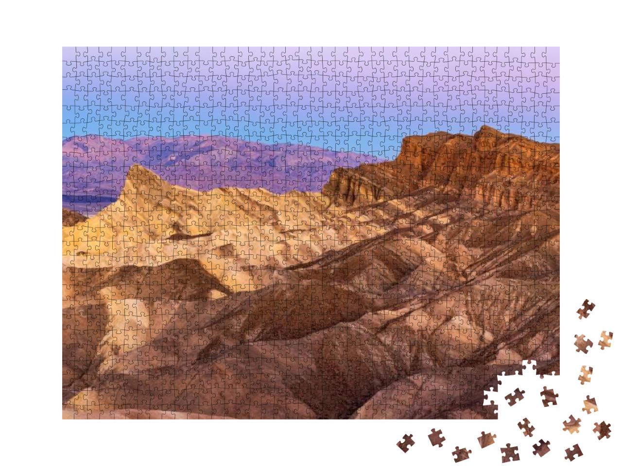 Badlands & the Panamint Range Lit Up with Soft Early Morn... Jigsaw Puzzle with 1000 pieces