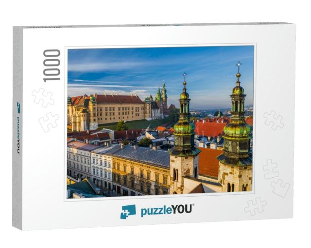 Downtown in Cracow. View of the Wawel Castle... Jigsaw Puzzle with 1000 pieces