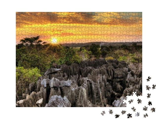 Beautiful Hdr View on the Unique Geography At the Tsingy... Jigsaw Puzzle with 1000 pieces