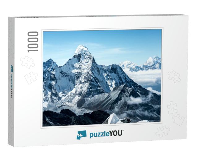 Snow Mountains in the Himalayas of Nepal... Jigsaw Puzzle with 1000 pieces