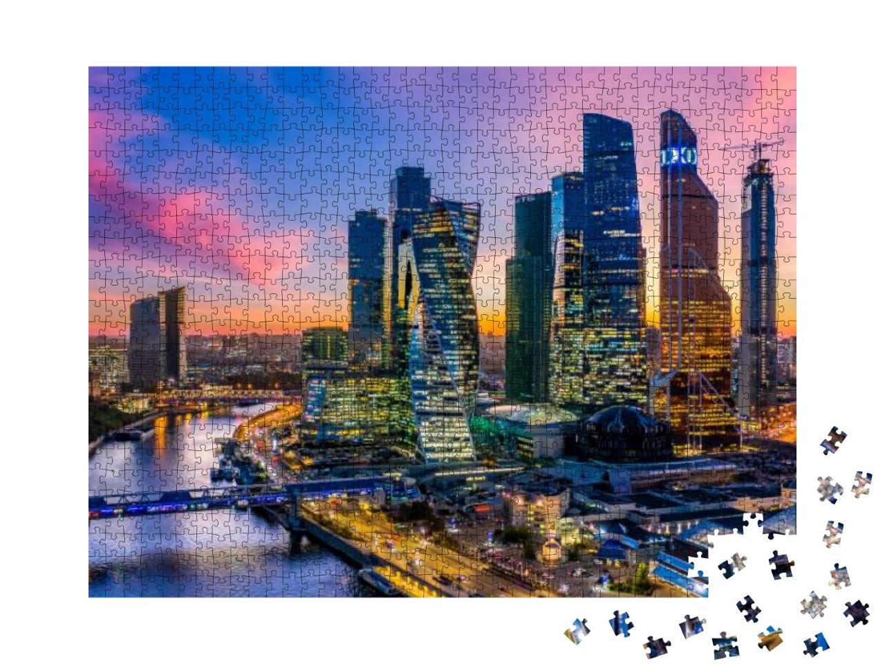 Moscow City Skyscraper & Skyline Architecture, Moscow Int... Jigsaw Puzzle with 1000 pieces