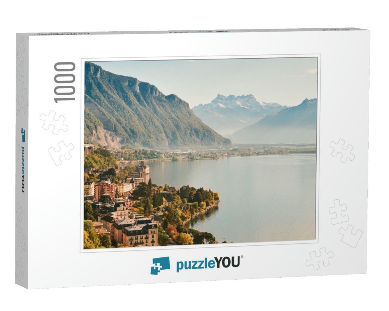 Summer Landscape of Montreux City, Switzerland, Canton of... Jigsaw Puzzle with 1000 pieces