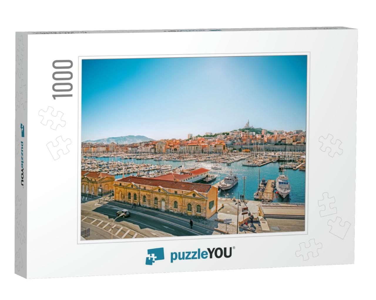 Panoramic Cityscape of Vieux Port, Marseille, Provence, F... Jigsaw Puzzle with 1000 pieces