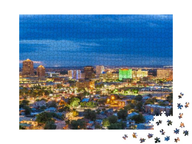 Albuquerque, New Mexico, USA Downtown Cityscape At Twiligh... Jigsaw Puzzle with 1000 pieces