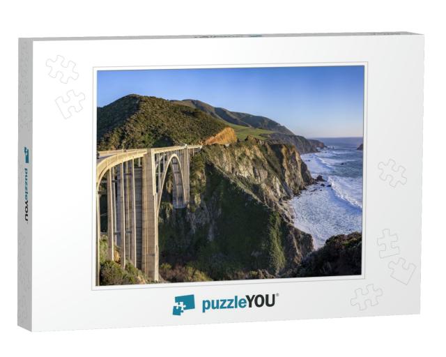 View from the Bixby Bridge Shore Line Near Big Sur... Jigsaw Puzzle