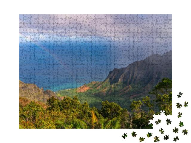 Napali Coast Kalalau Beach Overlook Kauai Island Hawaii U... Jigsaw Puzzle with 1000 pieces