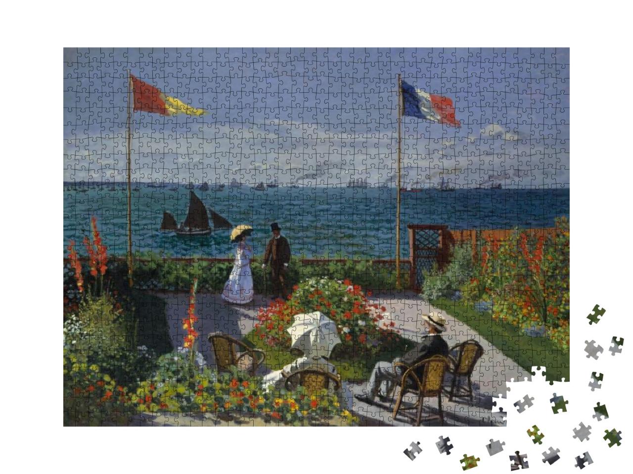 Garden At Sainte-Adresse, by Claude Monet, 1867, French I... Jigsaw Puzzle with 1000 pieces