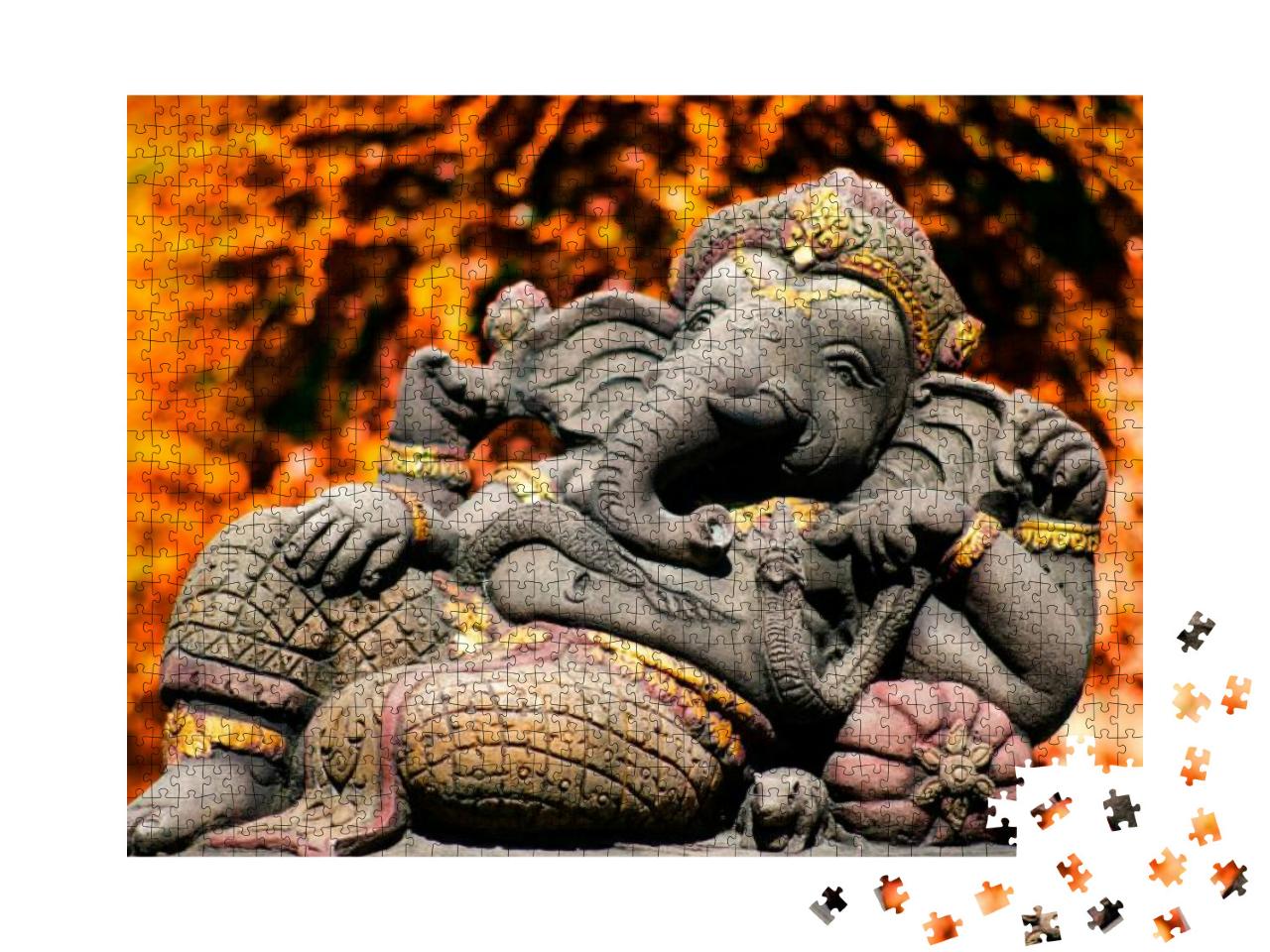 Ganesha is the God of Success. that Hindus in India & Bud... Jigsaw Puzzle with 1000 pieces