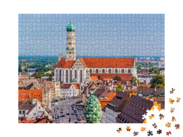 Augsburg, Germany Skyline with Cathedrals... Jigsaw Puzzle with 1000 pieces