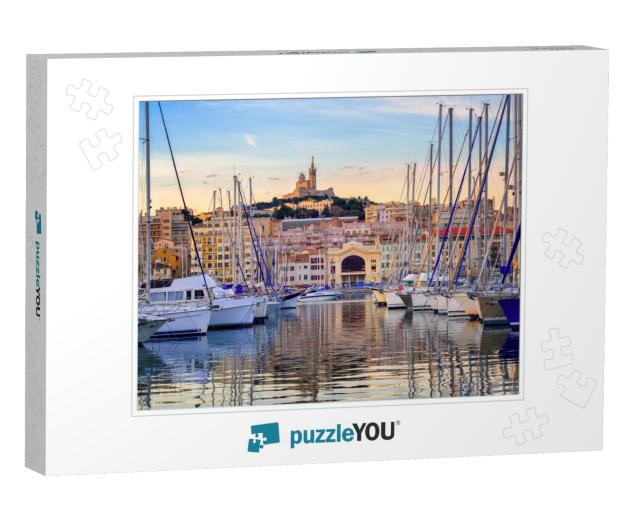 Yachts Reflecting in the Still Water of the Old Vieux Por... Jigsaw Puzzle
