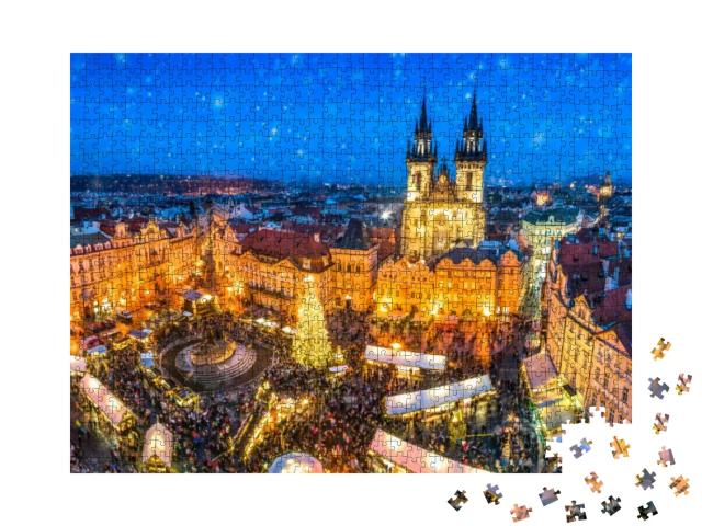 Traditional Christmas Market At the Old Town Square in Pr... Jigsaw Puzzle with 1000 pieces