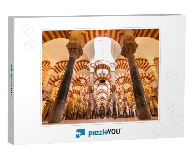 Interior of the Cathedral & Former Great Mosque of Cordob... Jigsaw Puzzle