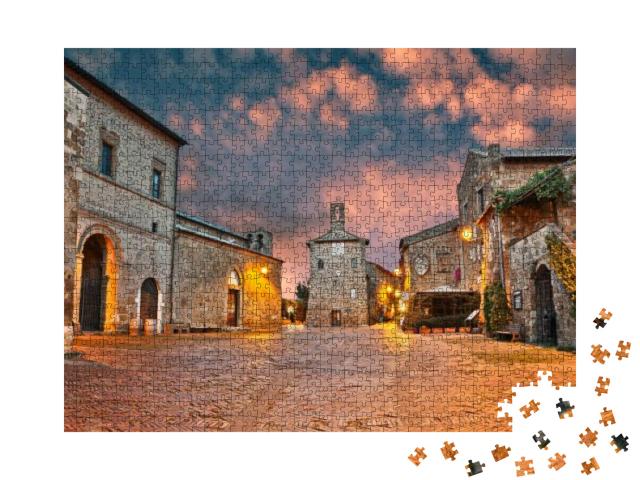 Sovana, Grosseto, Tuscany, Italy Ancient Square in the Ol... Jigsaw Puzzle with 1000 pieces