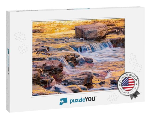 Sunny View of River Landscape of Martin Park At Oklahoma... Jigsaw Puzzle