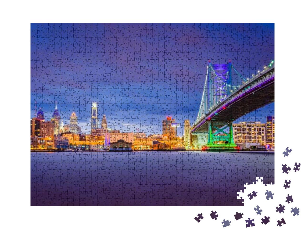 Philadelphia, Pennsylvania, USA Skyline on the Delaware Ri... Jigsaw Puzzle with 1000 pieces