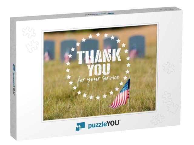 Selective Focus of American Flag with Stars & St... Jigsaw Puzzle