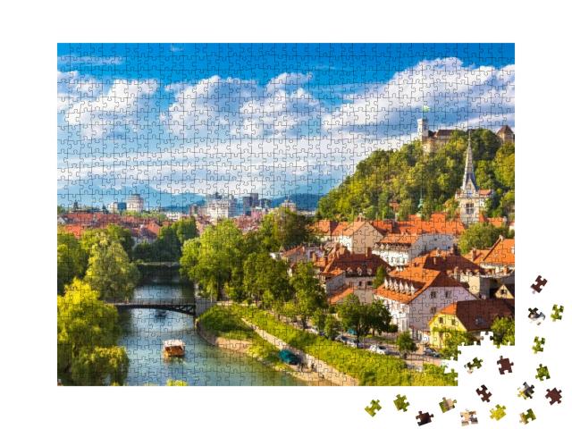 Cityscape of the Slovenian Capital Ljubljana... Jigsaw Puzzle with 1000 pieces