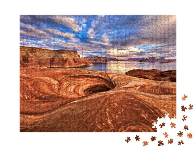 Rock Formation Along Shores of Lake Powell, Arizona... Jigsaw Puzzle with 1000 pieces