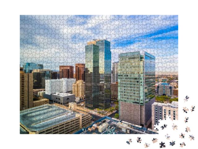 Phoenix, Arizona, USA Cityscape in Downtown in the Afterno... Jigsaw Puzzle with 1000 pieces