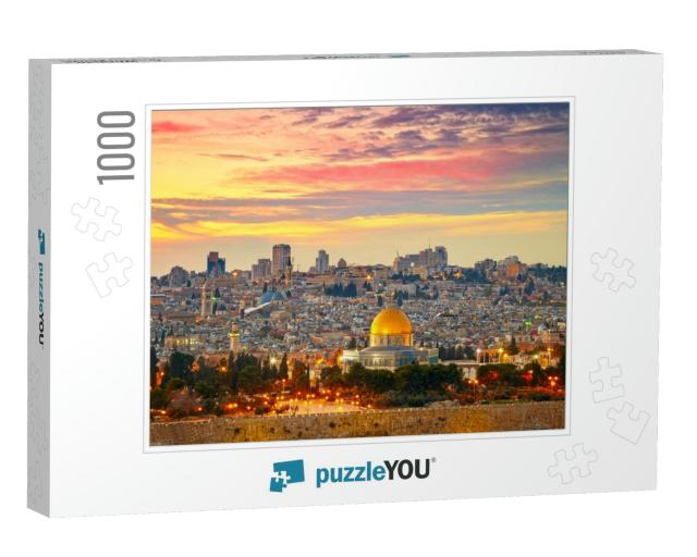 View to Jerusalem Old City. Israel... Jigsaw Puzzle with 1000 pieces