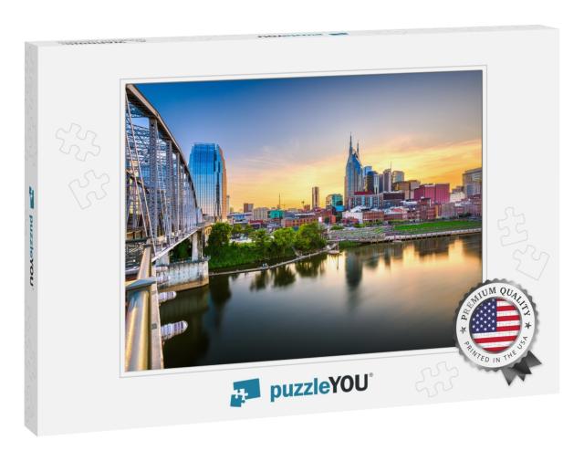 Nashville, Tennessee, USA Downtown City Skyline At Dusk on... Jigsaw Puzzle