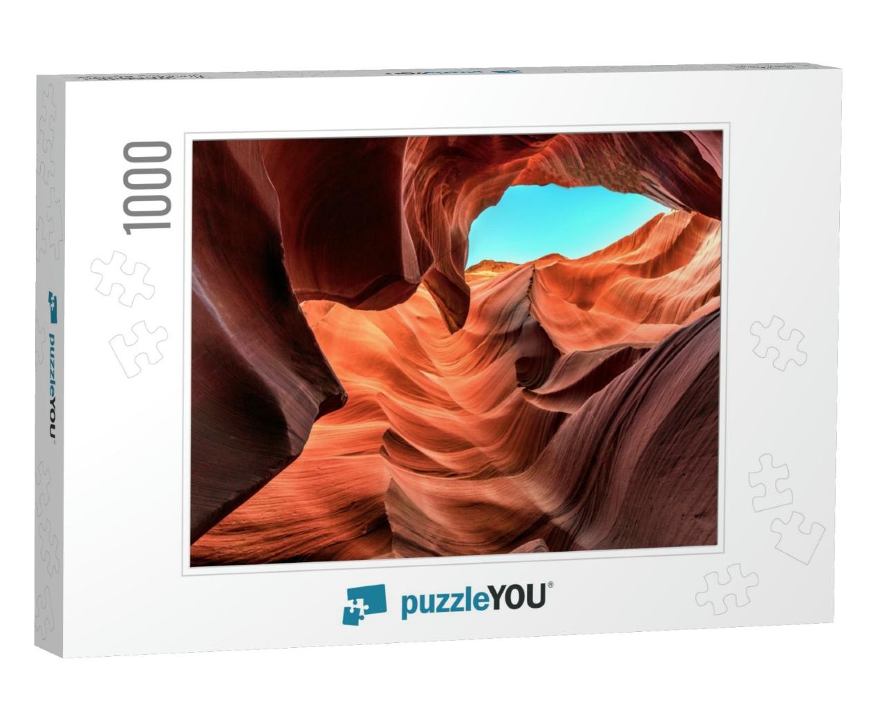 Antelope Canyon in Arizona Near Page - Background Travel... Jigsaw Puzzle with 1000 pieces