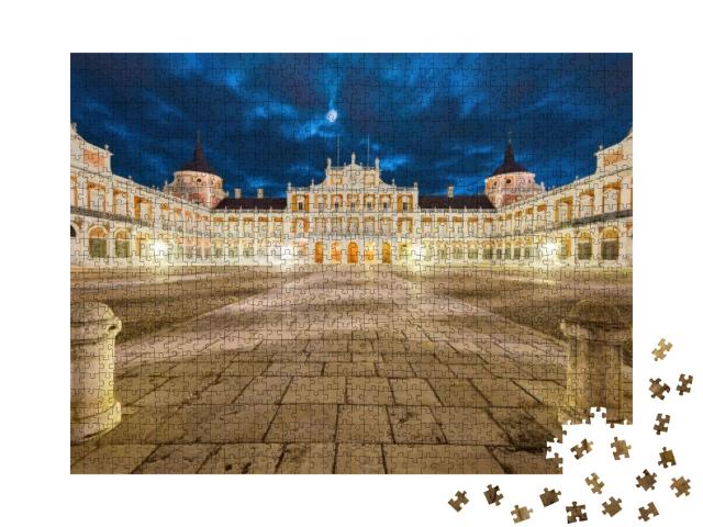 Royal Palace of Aranjuez, Main Court At Night. Community... Jigsaw Puzzle with 1000 pieces