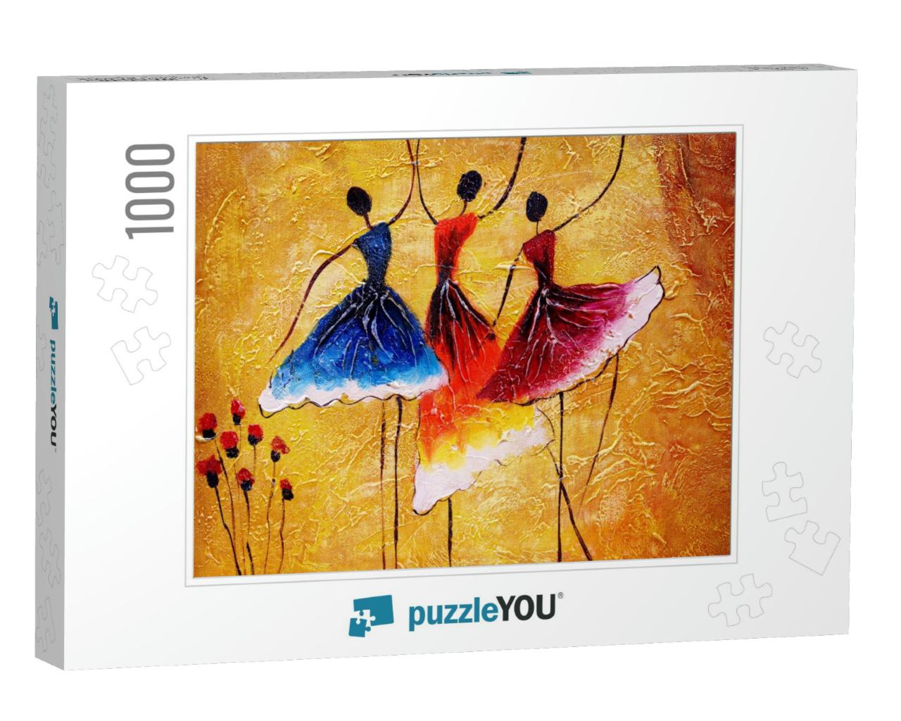 Oil Painting - Spanish Dance... Jigsaw Puzzle with 1000 pieces