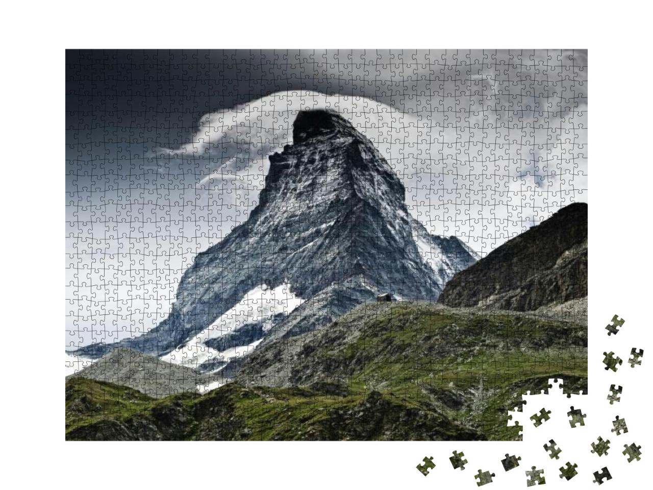 Matterhorn Mountain - Dramatic Weather Over the Matterhor... Jigsaw Puzzle with 1000 pieces