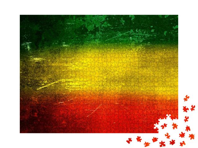 Green, Yellow, Red Texture Background, Reggae Background... Jigsaw Puzzle with 1000 pieces