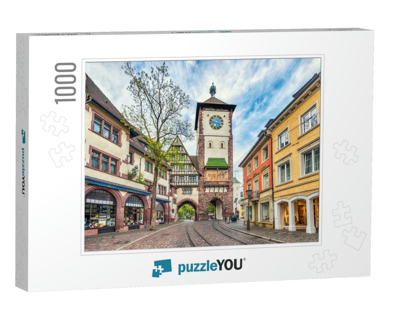 Schwabentor - Historical City Gate in Freiburg Im Breisga... Jigsaw Puzzle with 1000 pieces