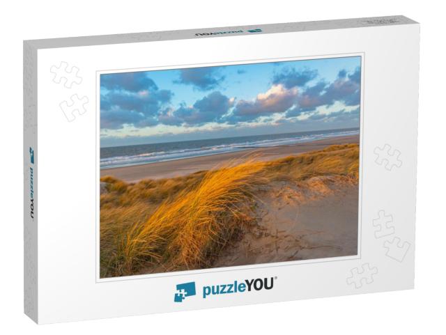 The Wind Blowing Through the Dune Grasses with Blur Motio... Jigsaw Puzzle