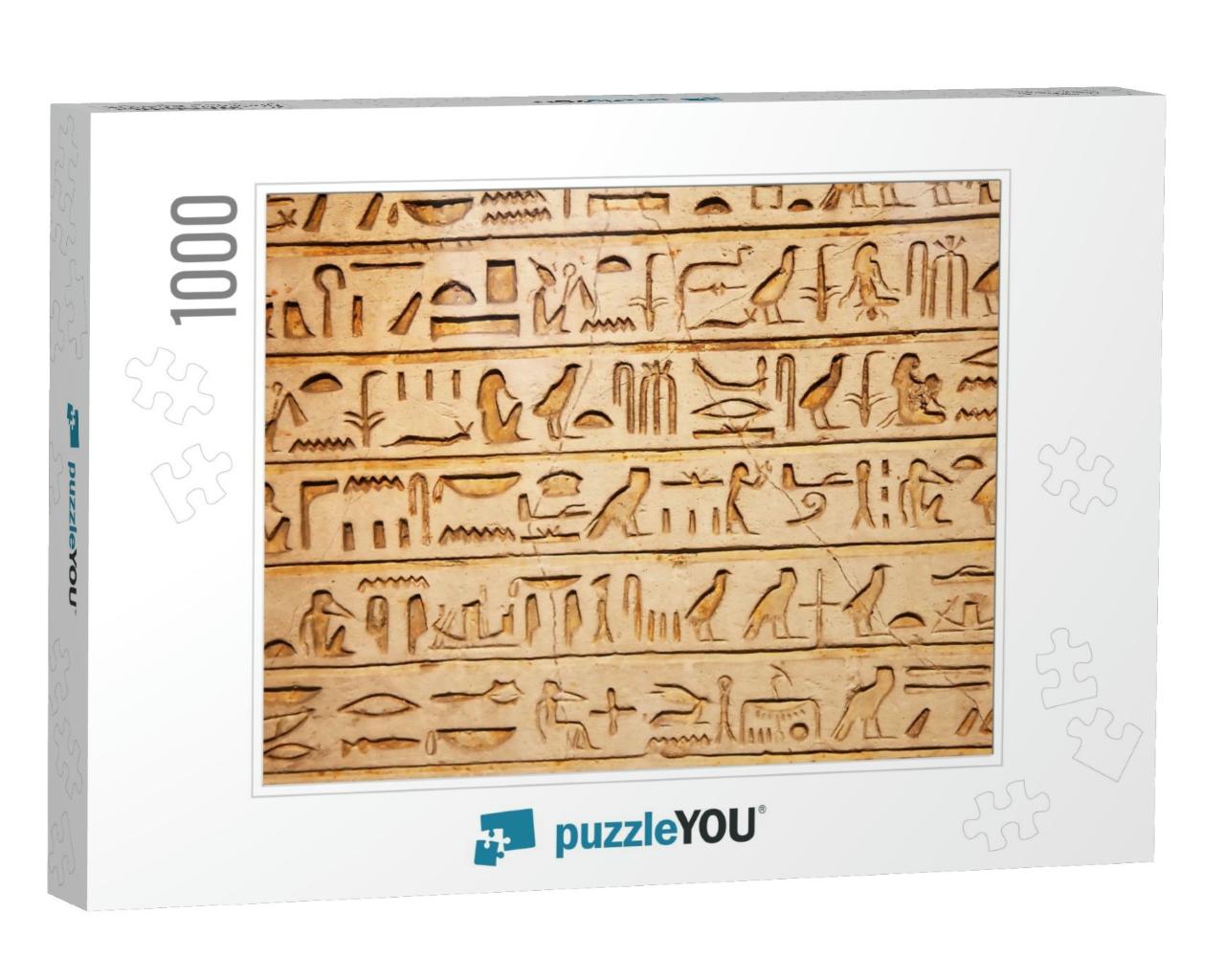 Old Egypt Hieroglyphs Carved on the Stone... Jigsaw Puzzle with 1000 pieces
