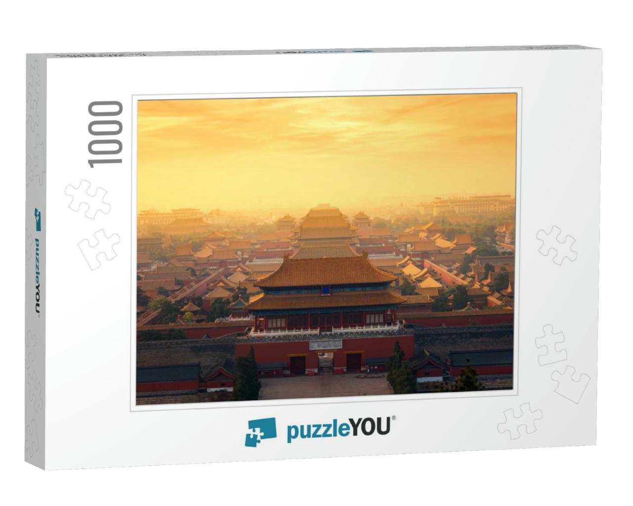 The Forbidden Palace with Morning Sunrise in Beijing City... Jigsaw Puzzle with 1000 pieces