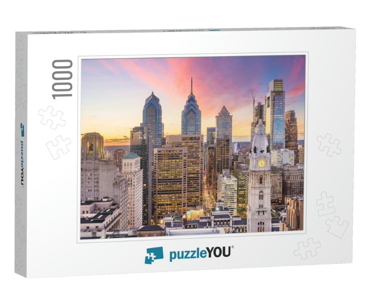 Philadelphia, Pennsylvania, USA Skyline Over Center City A... Jigsaw Puzzle with 1000 pieces