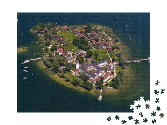 Fraueninsel, Chiemsee Germany, Island Aerial View... Jigsaw Puzzle with 1000 pieces
