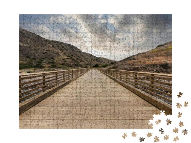 Pier At Scorpion Anchorage on Santa Cruz Island in the Ch... Jigsaw Puzzle with 1000 pieces