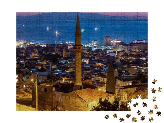 Izmir, Turkey -Temmuz 21, 2019 Beautiful Night Landscape... Jigsaw Puzzle with 1000 pieces
